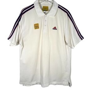 Vtg Adidas Men's Polo Shirt XL Women's 1999 FIFA World Cup Ivory *Read